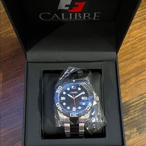 Calibre Black and Silver Dive Watch